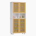 Meuble de Salle de Bain en Bois Massif, Finition Blanc