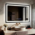 Miroir de Salle de Bain Retroeclaire au Style Naturel et Moderne
