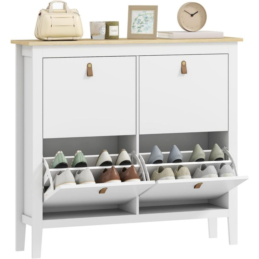 Optimisez le rangement de vos chaussures avec ce meuble a chaussures elegant: Armoire a Chaussures Format 105 x 24 x 95,5 cm