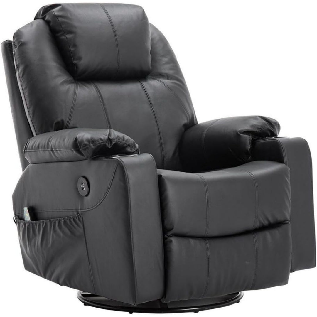 Surface de contact veritable peau de vache et rembourrage confortable 4 parties - Fauteuil