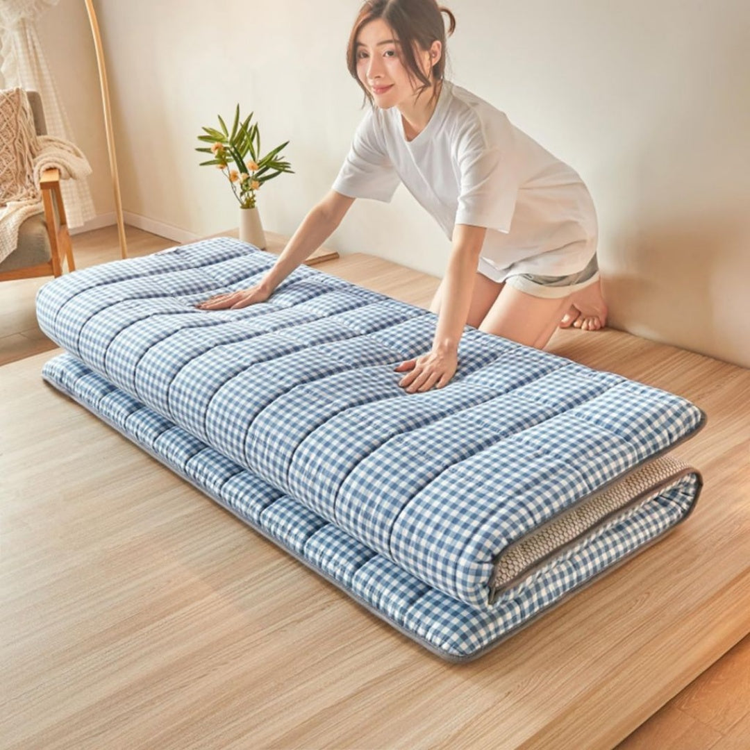 Matelas Futon Japonais en Coton de Couleur Gris