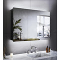 Armoire de Salle de Bain en Metal, Finition Blanc