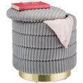 Pouf en MDF, Finition Gris