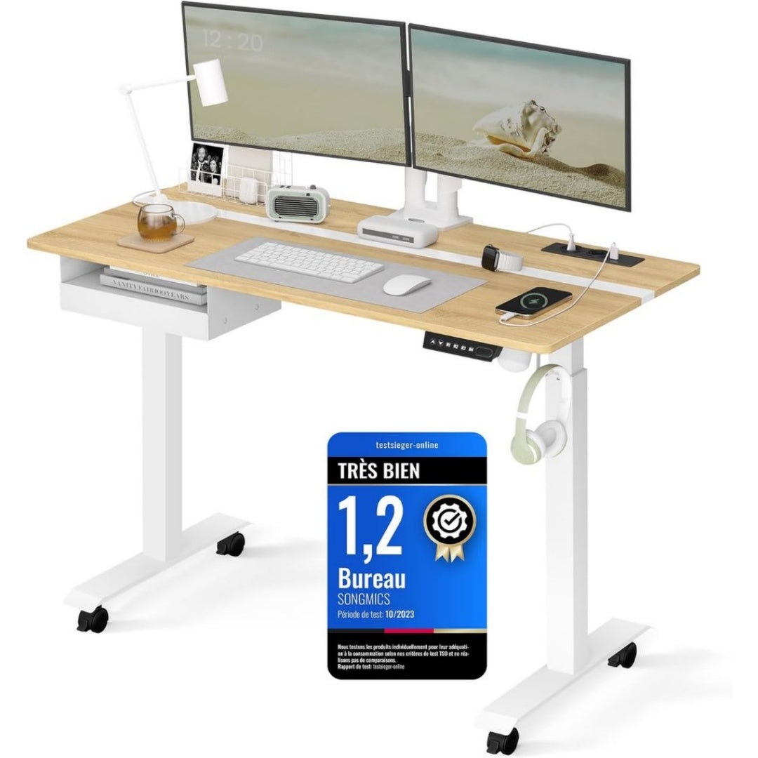 Bureau en Bois de Chene, Finition Naturel