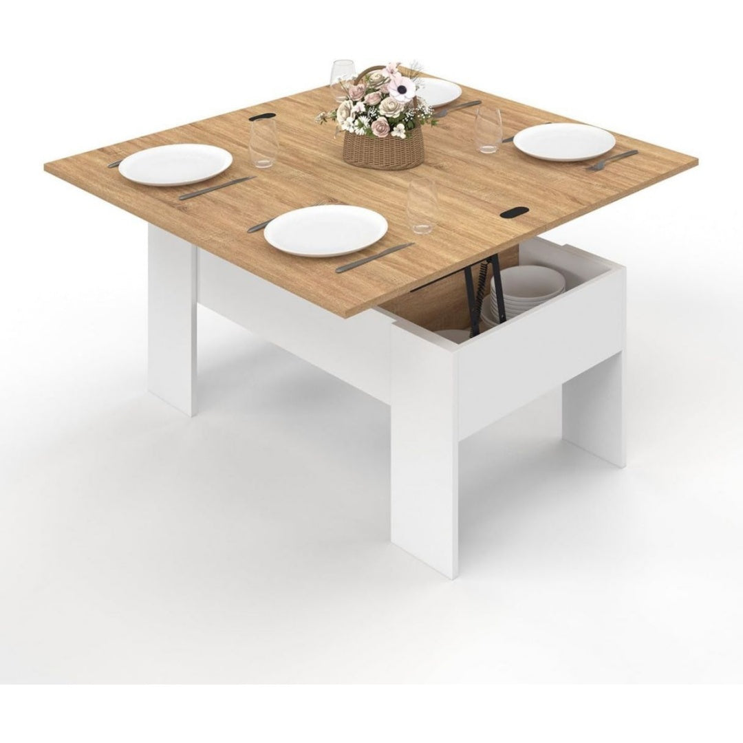 Table Basse a Plateau Relevable - Panneau de Particules
