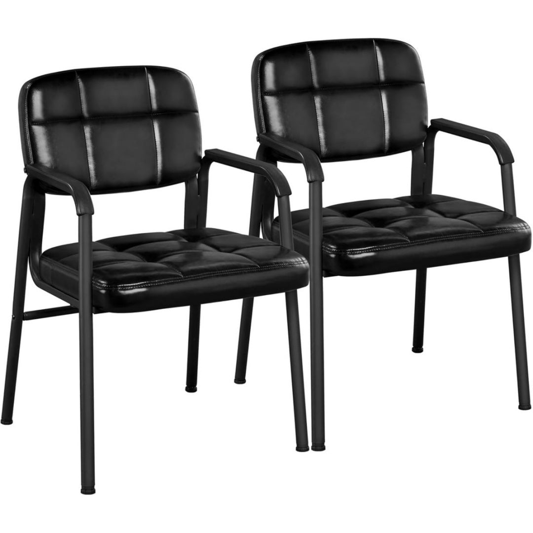 Fauteuil de Bureau Ergonomique en Metal, Finition Noir